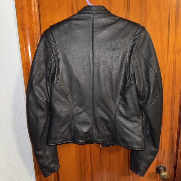 Black Performance Leather Jacket Sz Small Heavy Duty Protech Thinsulate Lining - Picture 11 of 11
